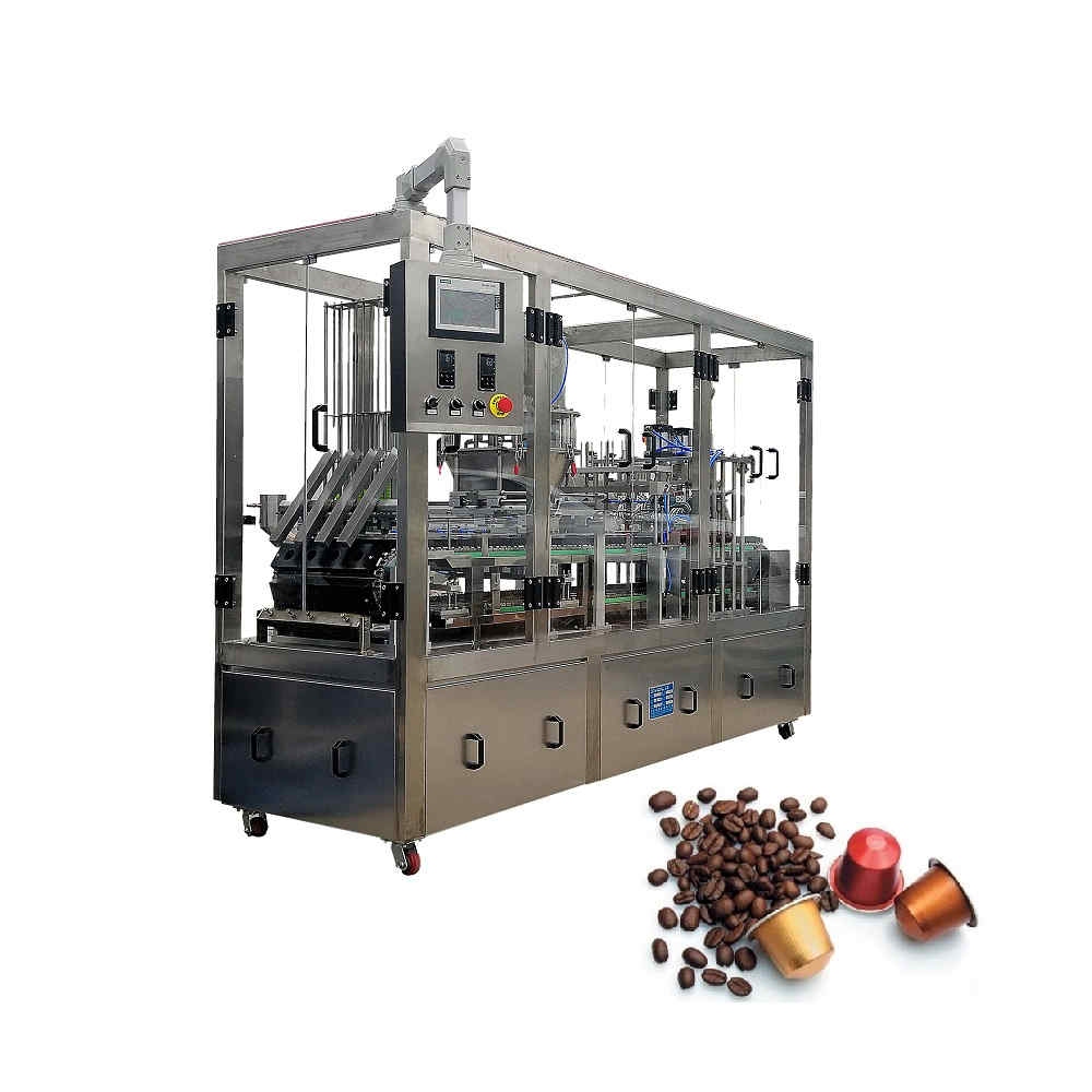 KFP-4 Automatic coffee capsule filling and sealing machine for Nespresso